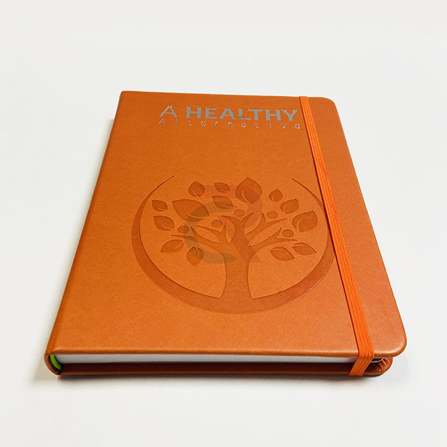 အညွှန်းတဘ်များပါရှိသော Hardcover Leather Planner